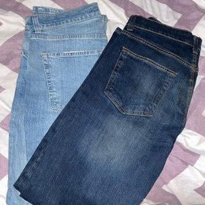 2 Pairs of TruCraft Jeans/32 Slim and 32 Straight